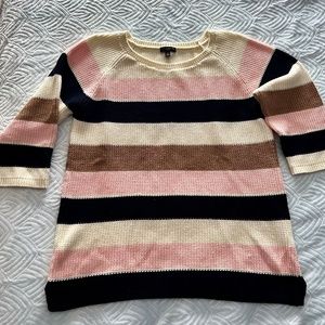 TALBOTS SUMMER KNIT STRIPED SWEATER